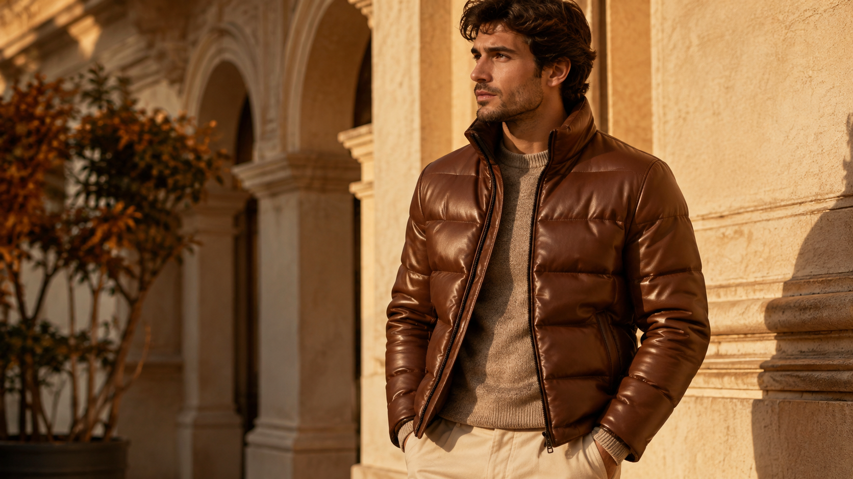 How Should a Leather Puffer Jacket Fit Staying Warm Without Looking Too Bulky