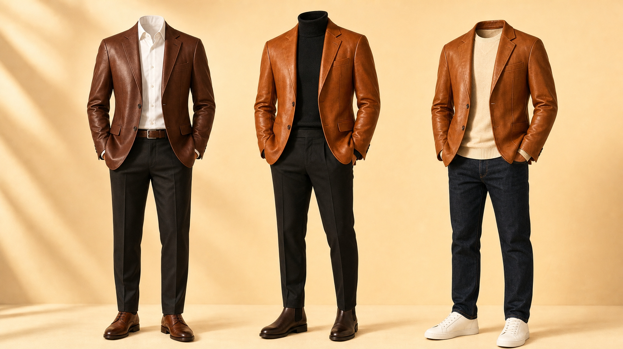 Men’s Leather Blazer Outfit Guide What to Wear for Work, Dinner and Smart-Casual Days
