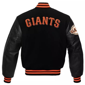 MLB San Francisco Giants Letterman Varsity Jacket – Genuine Leather Sleeves