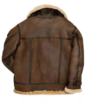 Women Flying Pilot Bomber Real Fur shearling Genuine Sheepskin Winter Coat