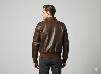 Men's Air Force  Leather Flight Bomber Jacket