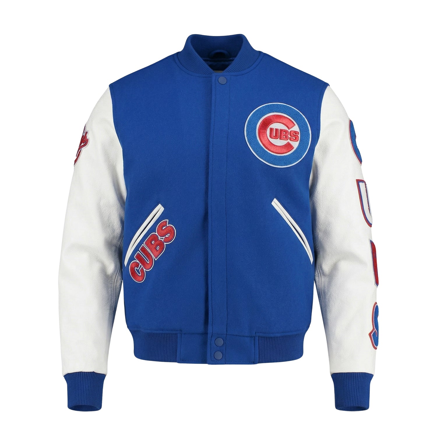 MLB Men's Chicago Cubs Blue & White Varsity Jacket