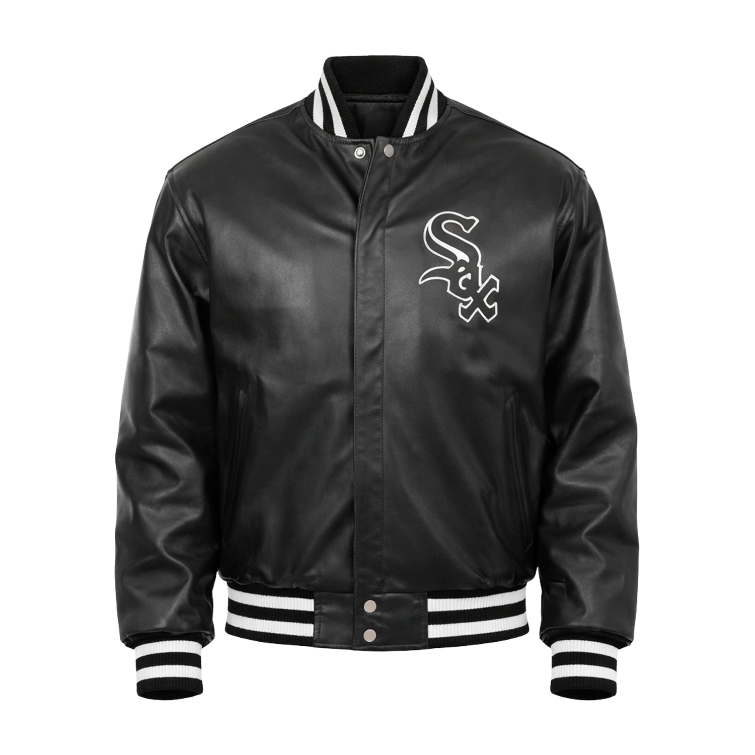 MLB Men's Chicago White Sox Black Varsity Jacket