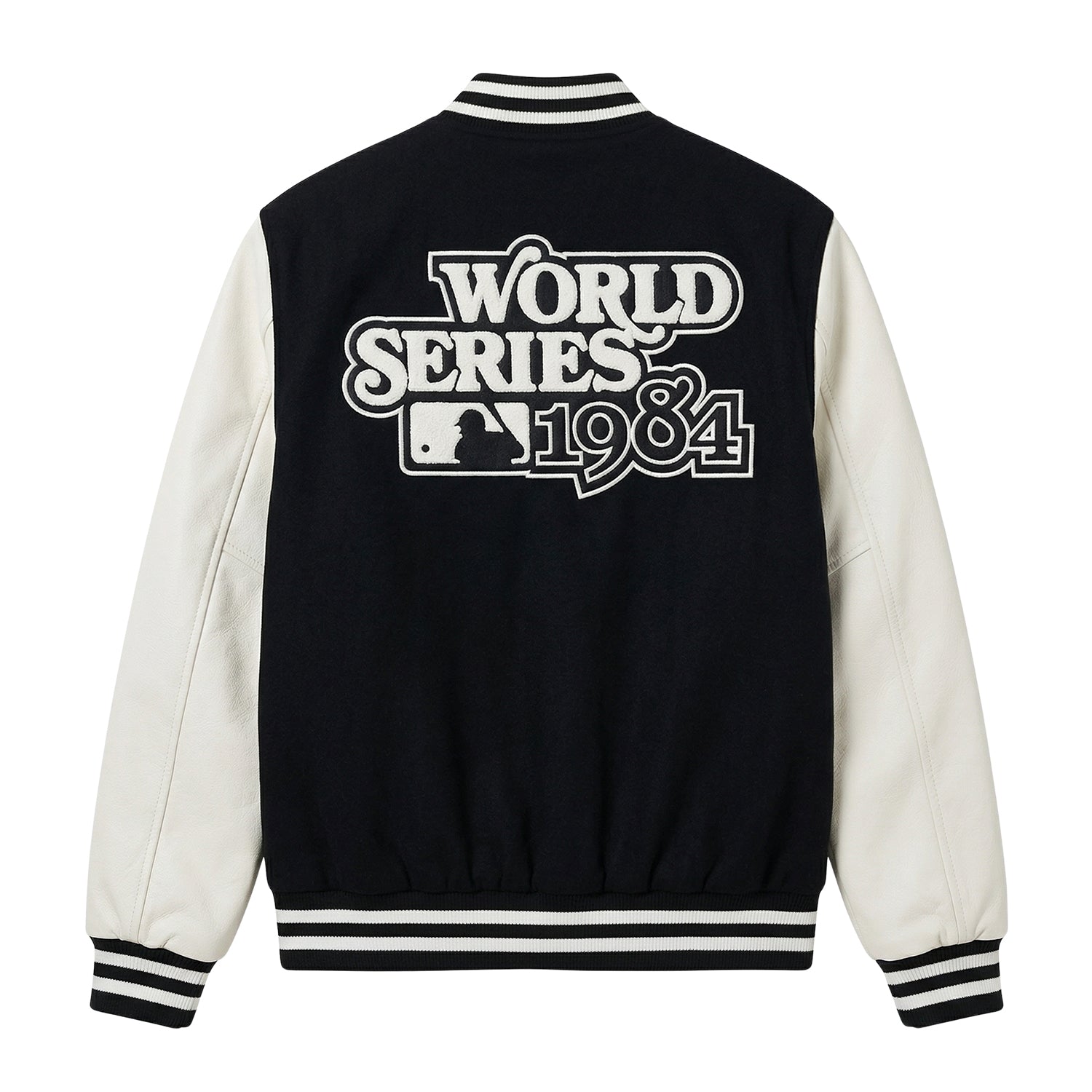 MLB Men's Detroit Tigers Black Varsity Jacket (Back)