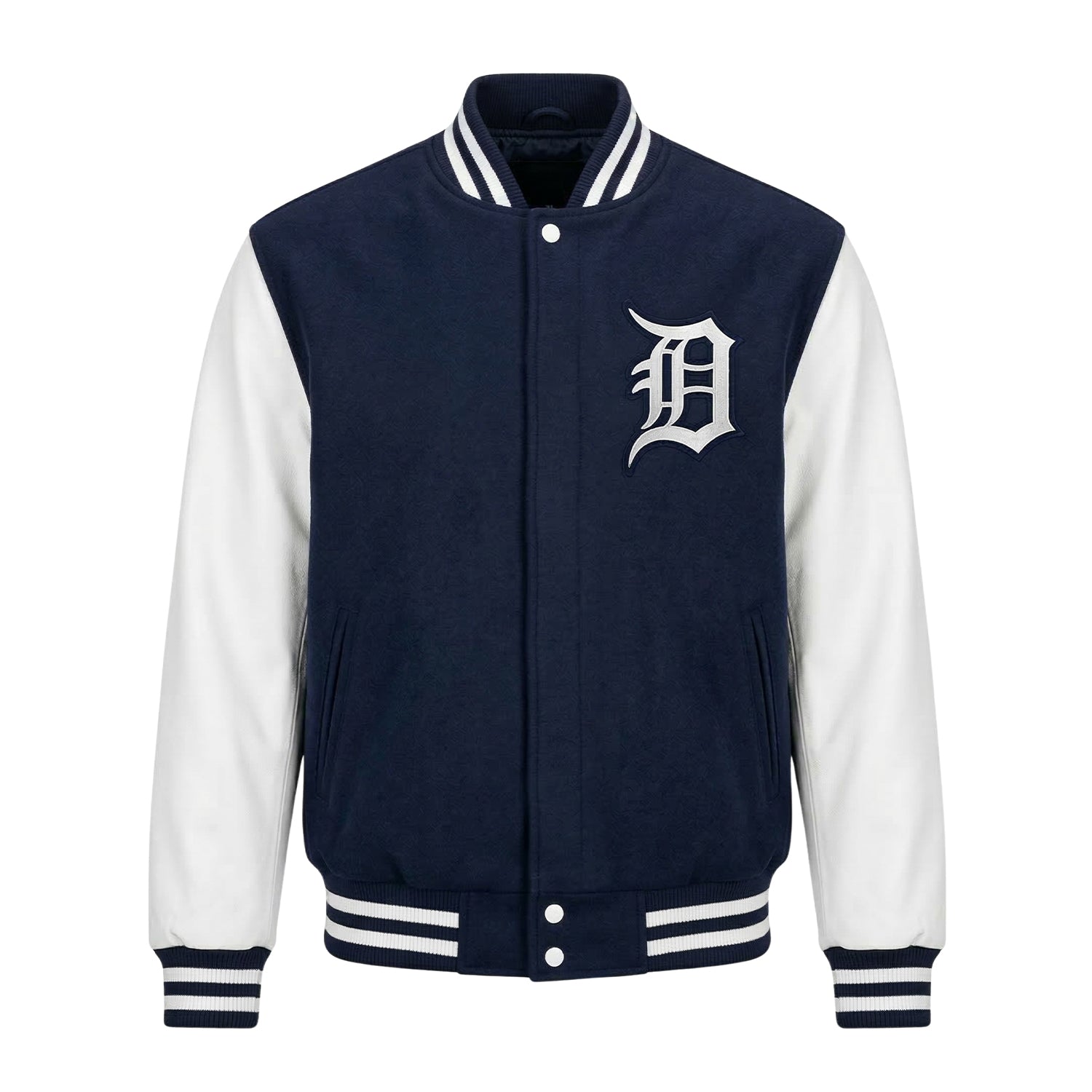 MLB Men's Detroit Tigers Navy & White Varsity Jacket