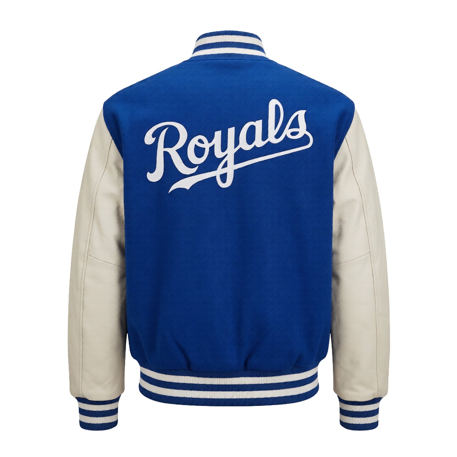 MLB Men's Kansas City Royals Blue & White Varsity Jacket (Back)