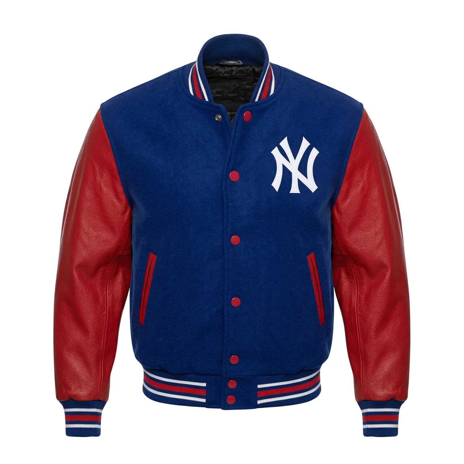 MLB Men's New York Yankees Navy Blue & Red Varsity Jacket