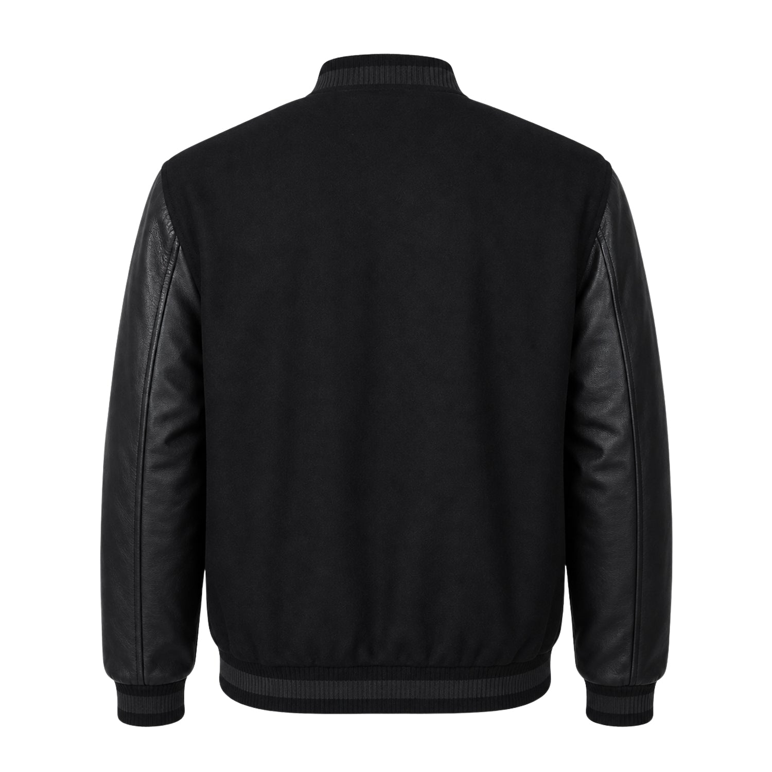 MLB Men's Oakland Athletics Black Varsity Jacket (Back)