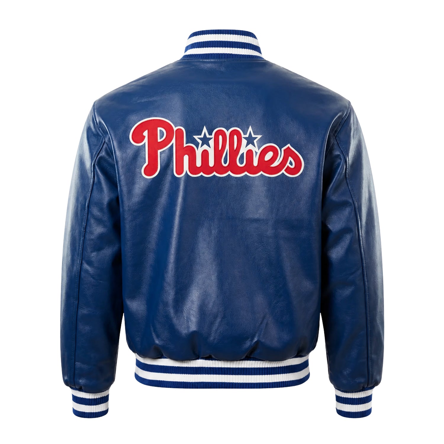 MLB Men's Philadelphia Phillies Blue Varsity Jacket (Back)