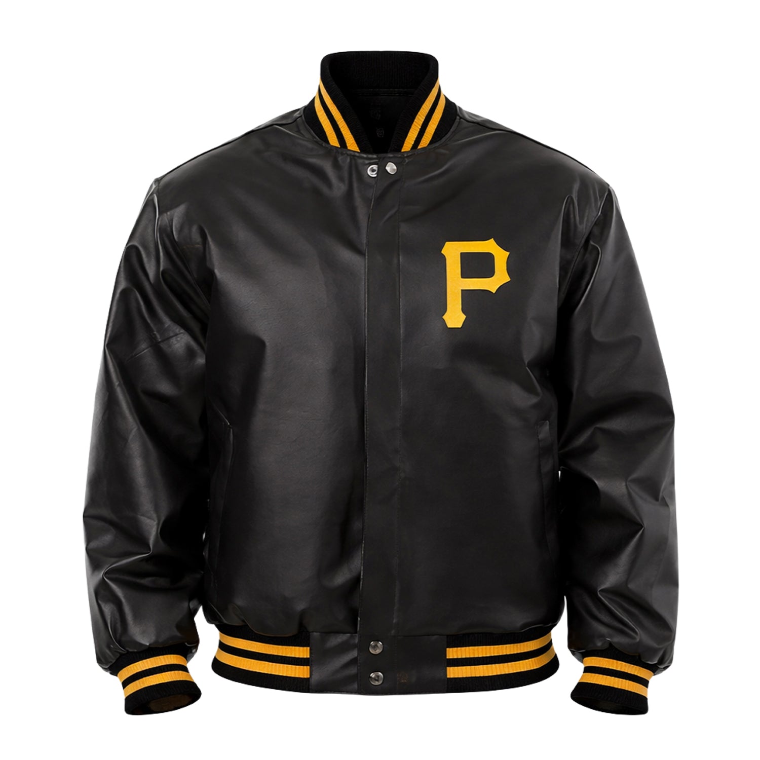 MLB Men's Pittsburgh Pirates Black Varsity Jacket