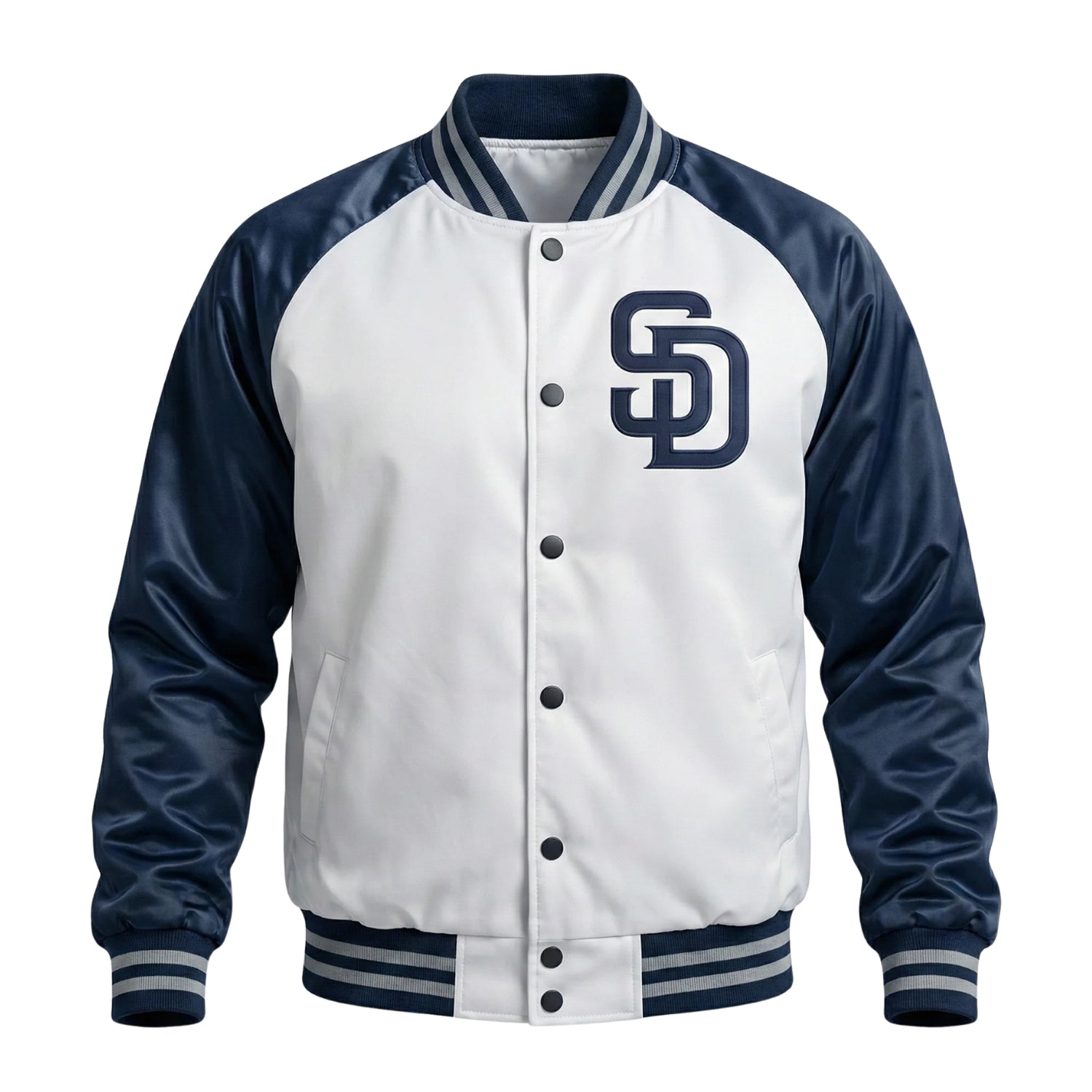 MLB Men's San Diego Padres White Varsity Jacket