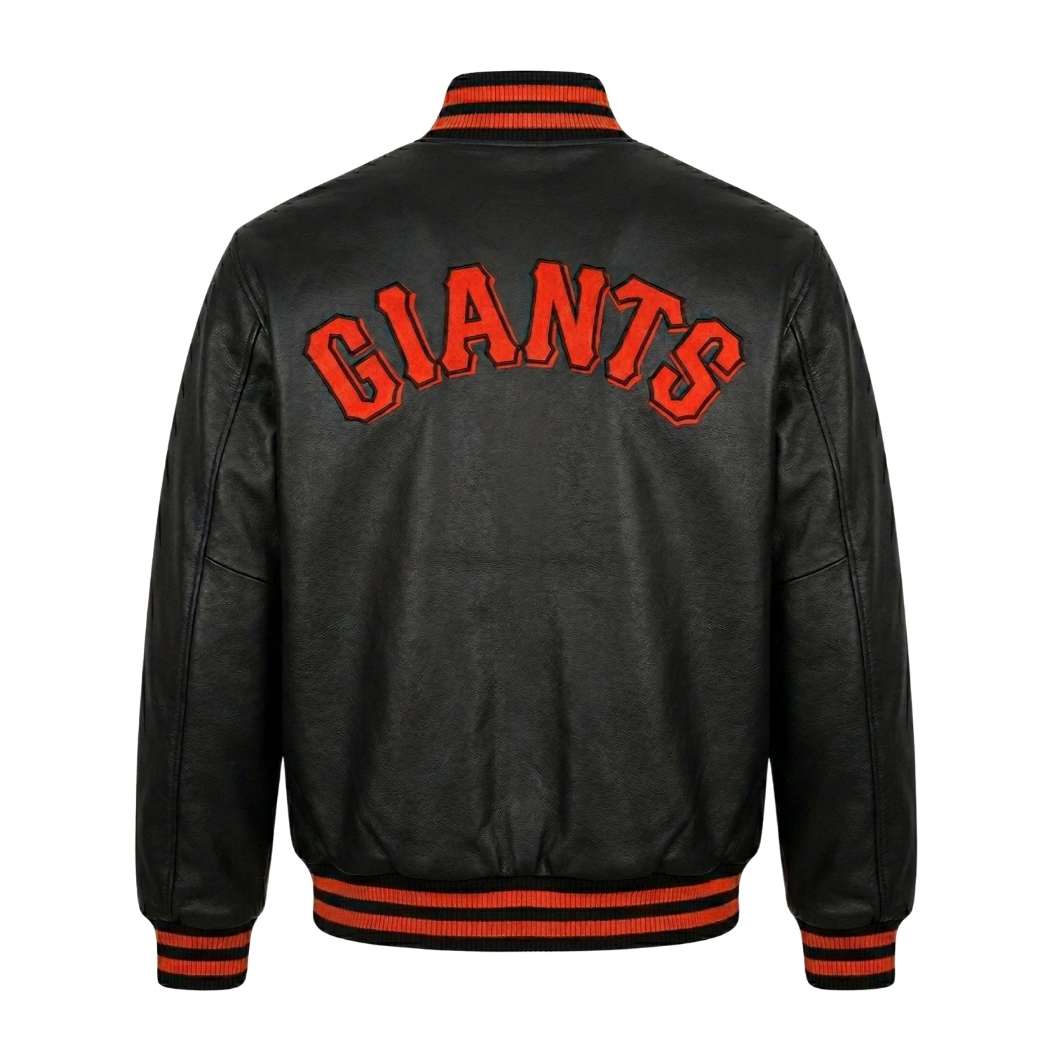 MLB Men's San Francisco Giants Black Wool Varsity Jacket (Back)