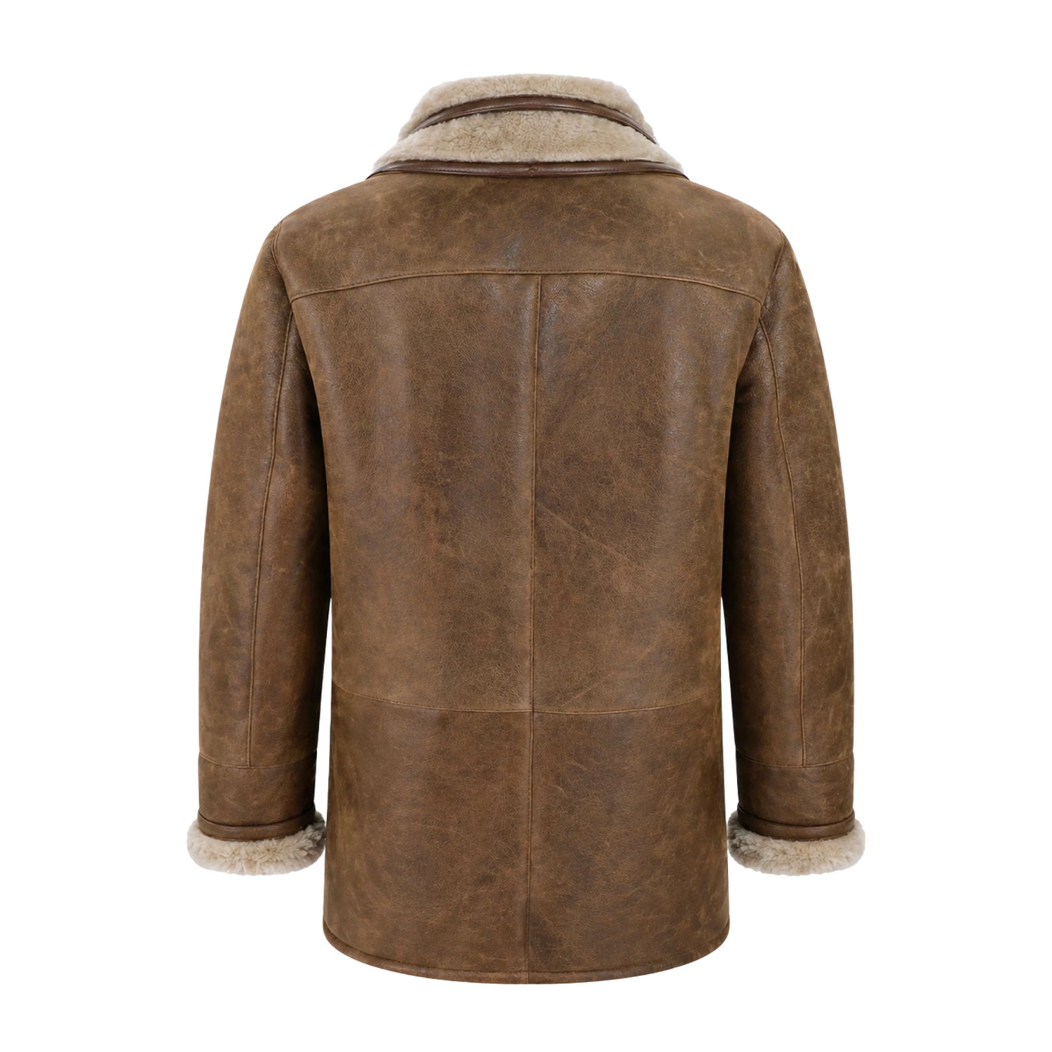 Men's Aviator B3 RAF Design Brown Trench Coat (Back)