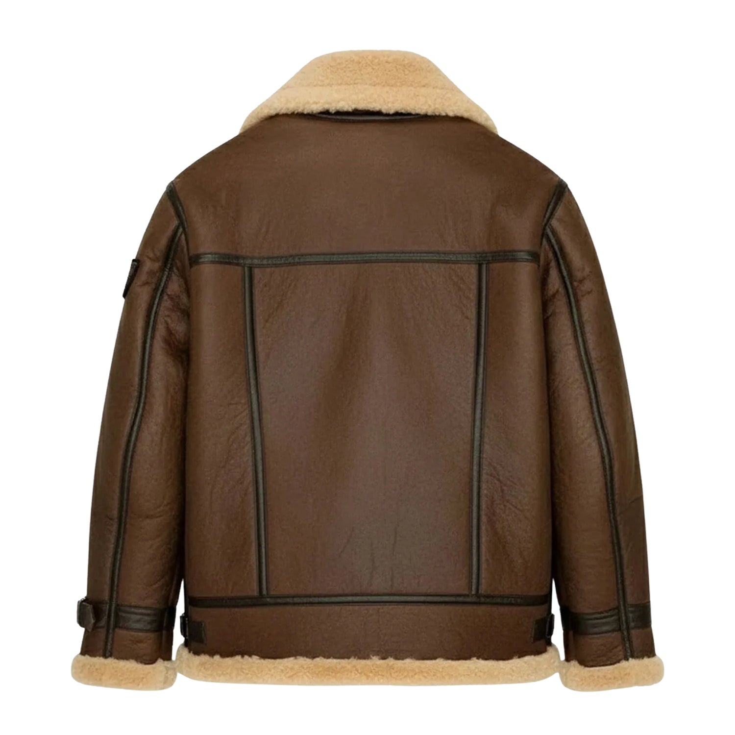 Men's B3 Flight Real Fur Shearling Jacket (Back)