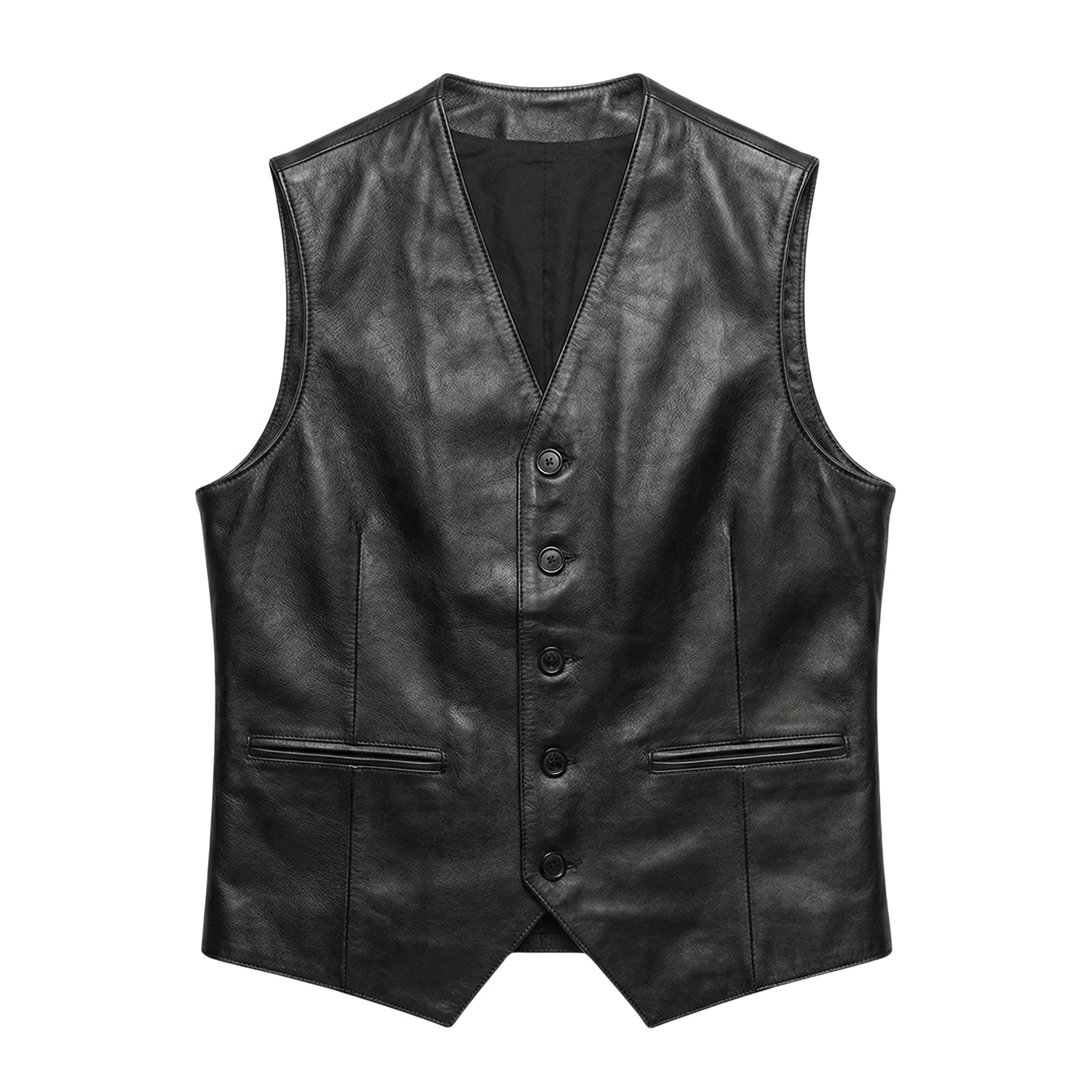 Men's Classic Auden Black Leather Vest