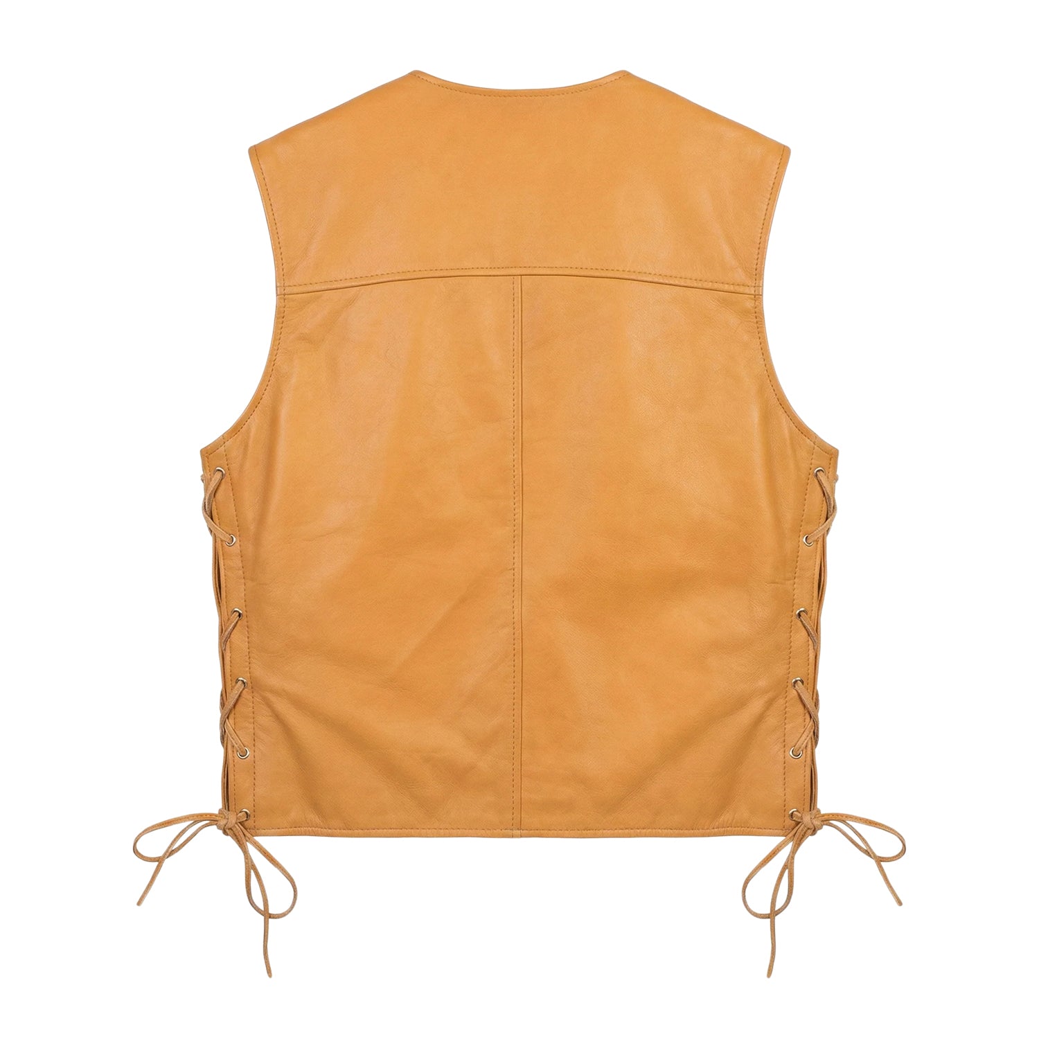 Men's Classic Brandon Tan Brown Leather Vest (Brown)