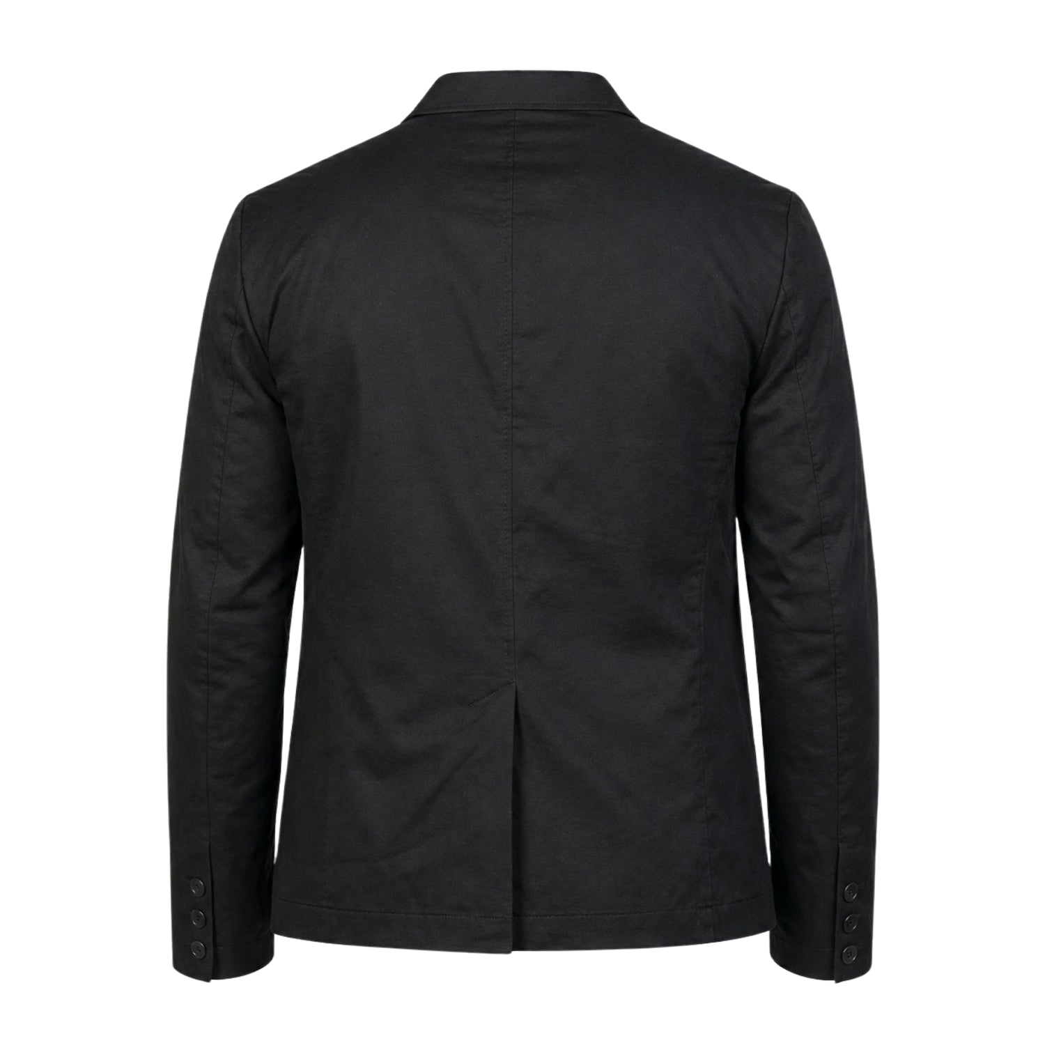 Men's Slim Fit Borges Black Leather Blazer (Back)