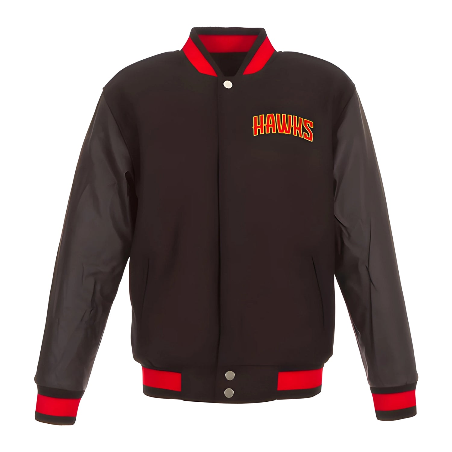 NBA Men's Atlanta Hawks Black Varsity Jacket