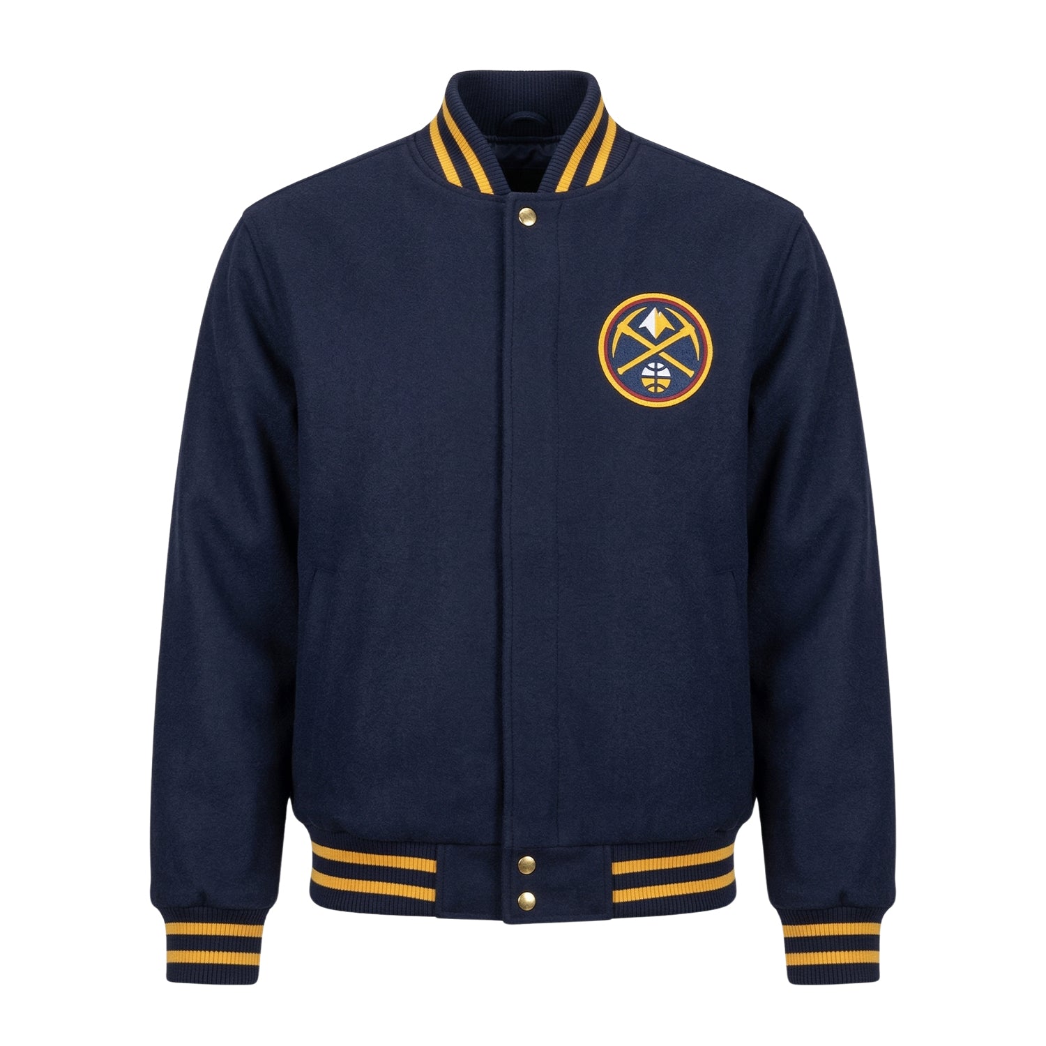 NBA Men's Denver Nuggets Navy Blue Varsity Jacket