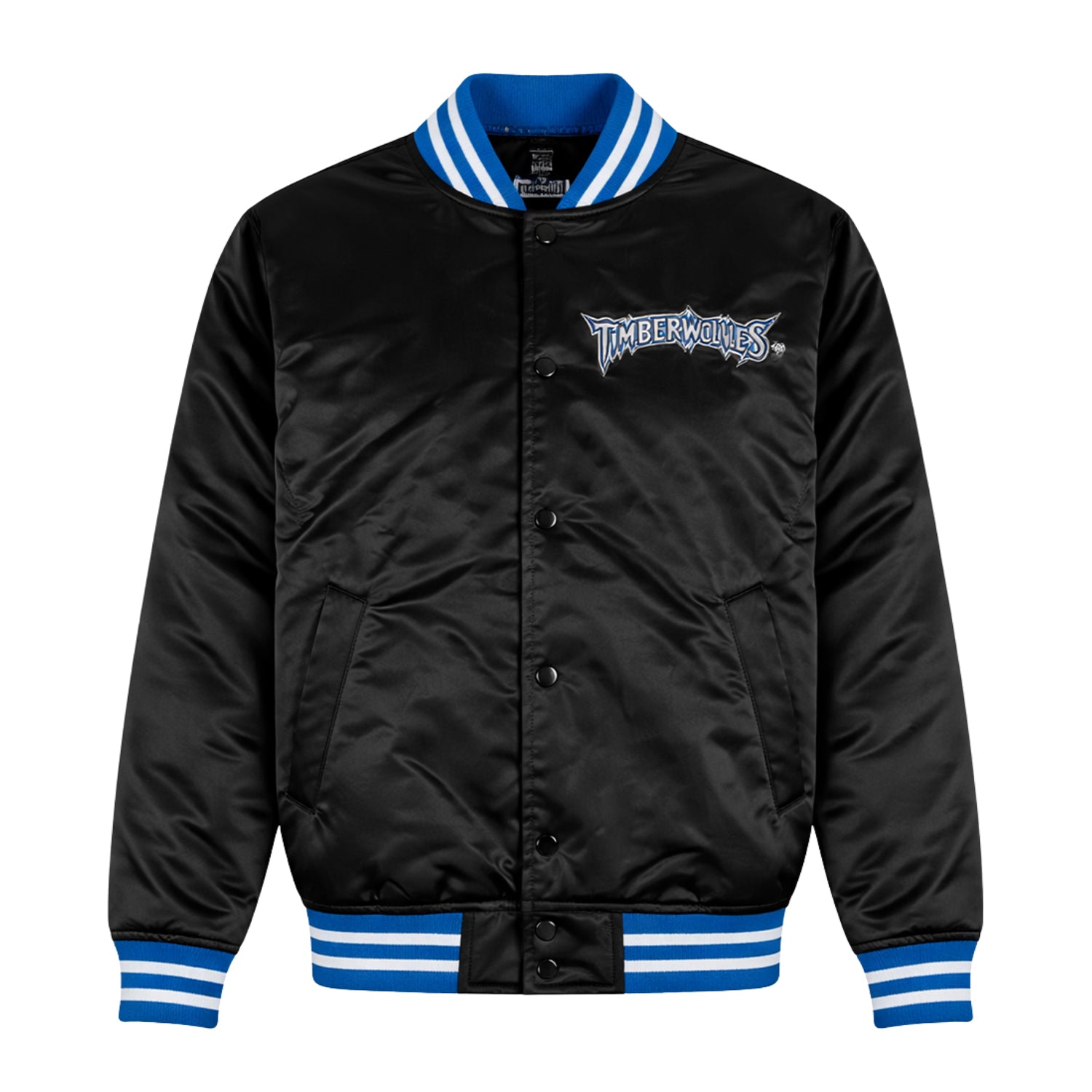 NBA Men's Minnesota Timberwolves Black Varsity Jacket