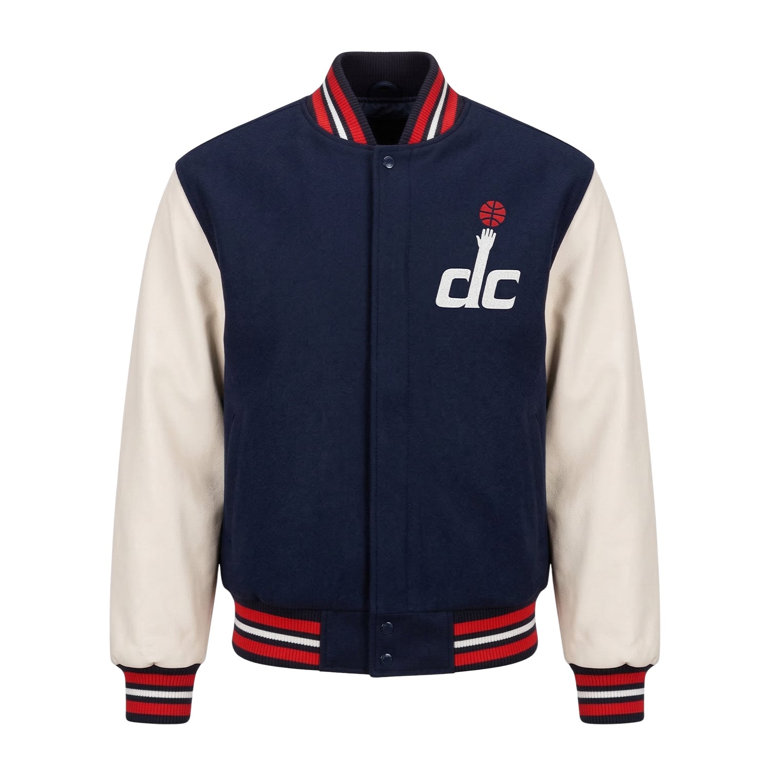 NBA Men's Washington Wizards Navy & White Varsity Jacket