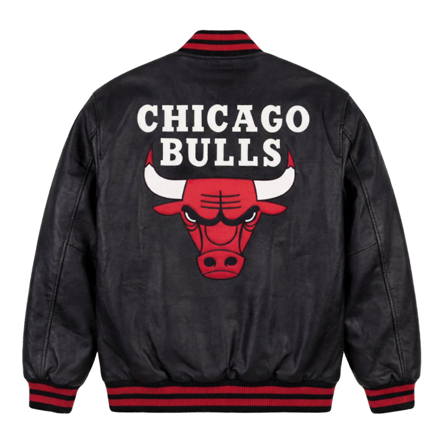 NBA Men's Chicago Bulls Black Varsity Jacket (Back)