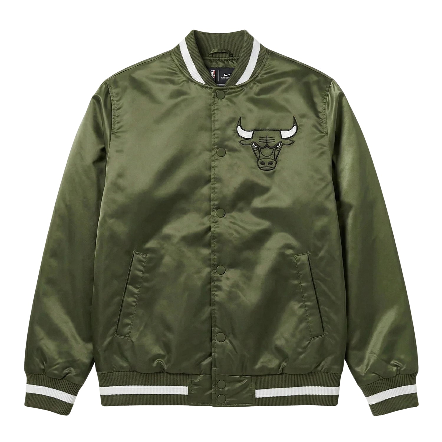 NBA Women's Chicago Bulls Forest Green Varsity Jacket