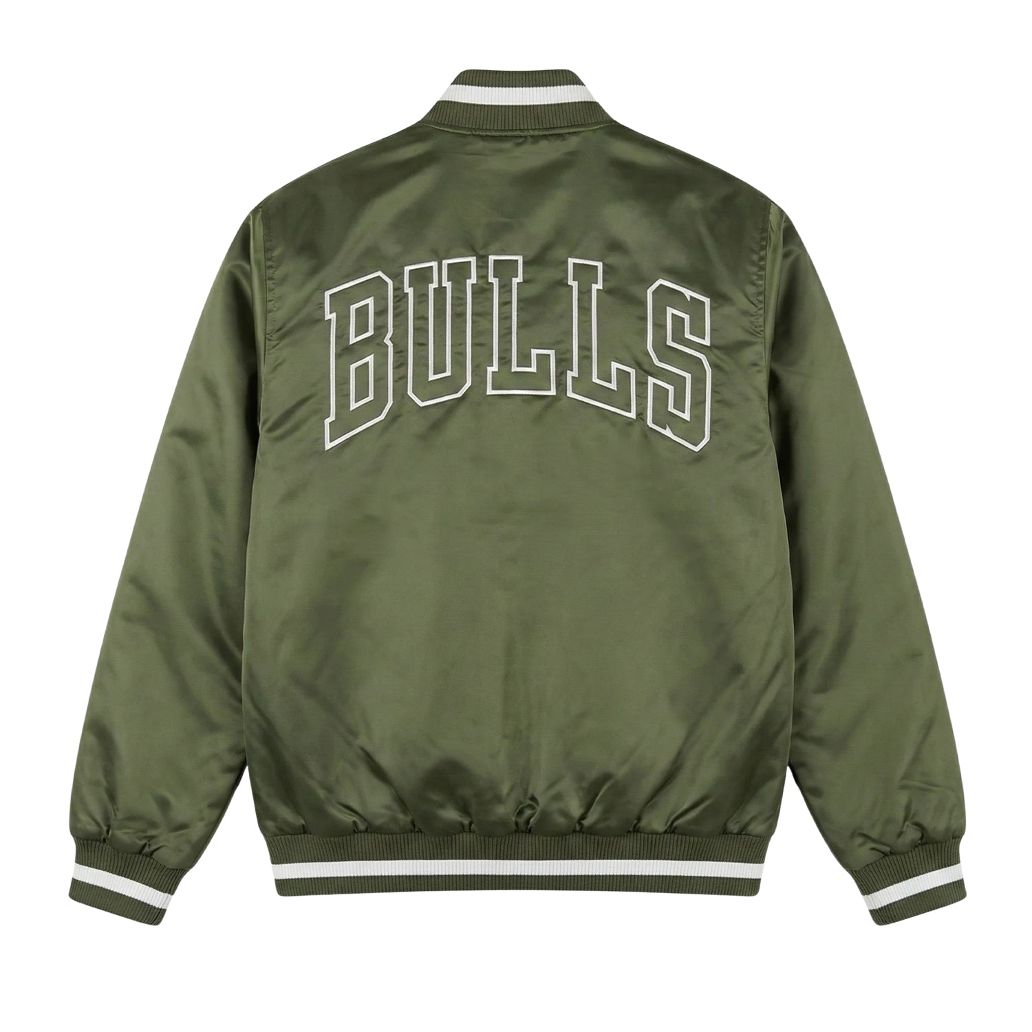 NBA Women's Chicago Bulls Forest Green Varsity Jacket (Back)
