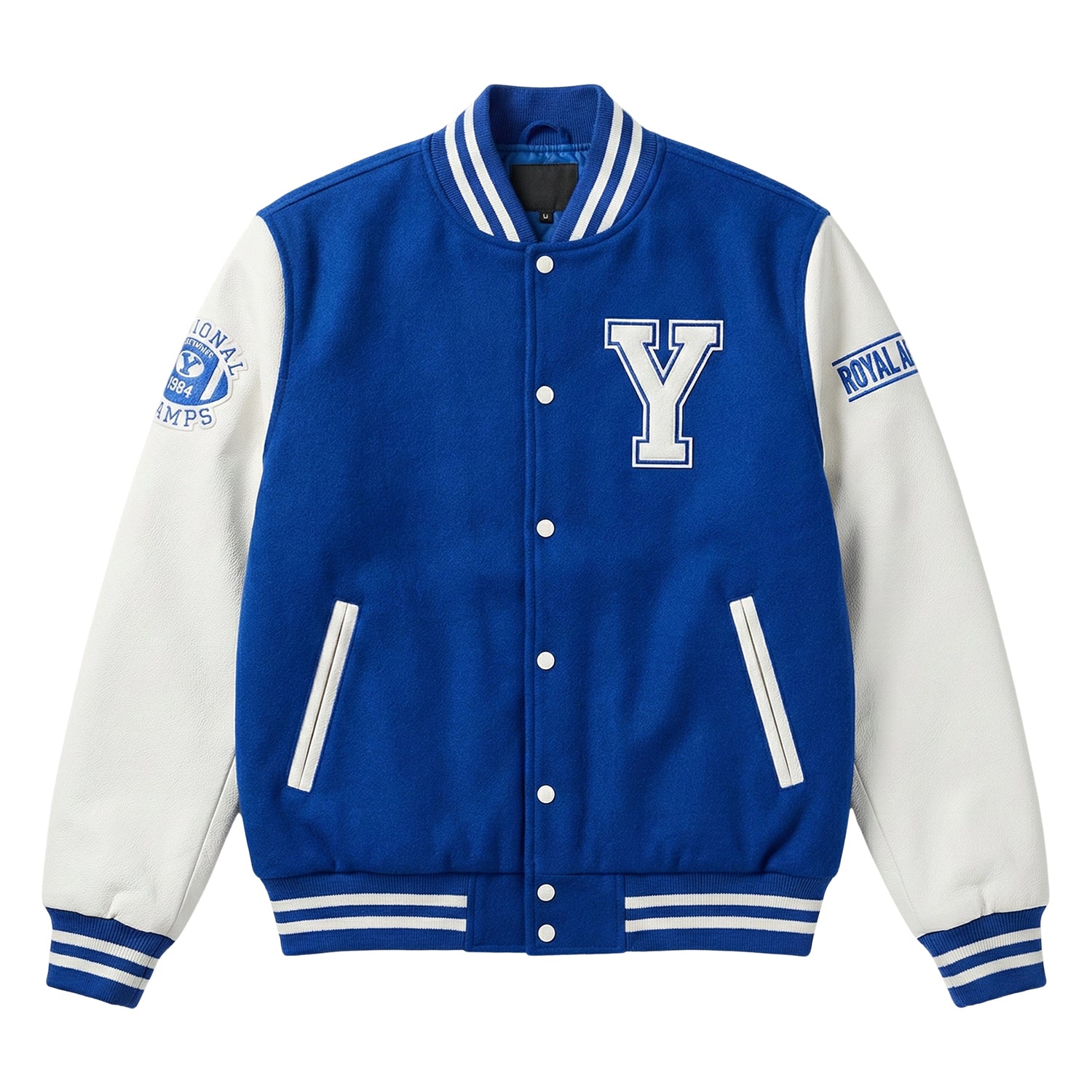 NFL Men's Cougars Blue and White Varsity Jacket