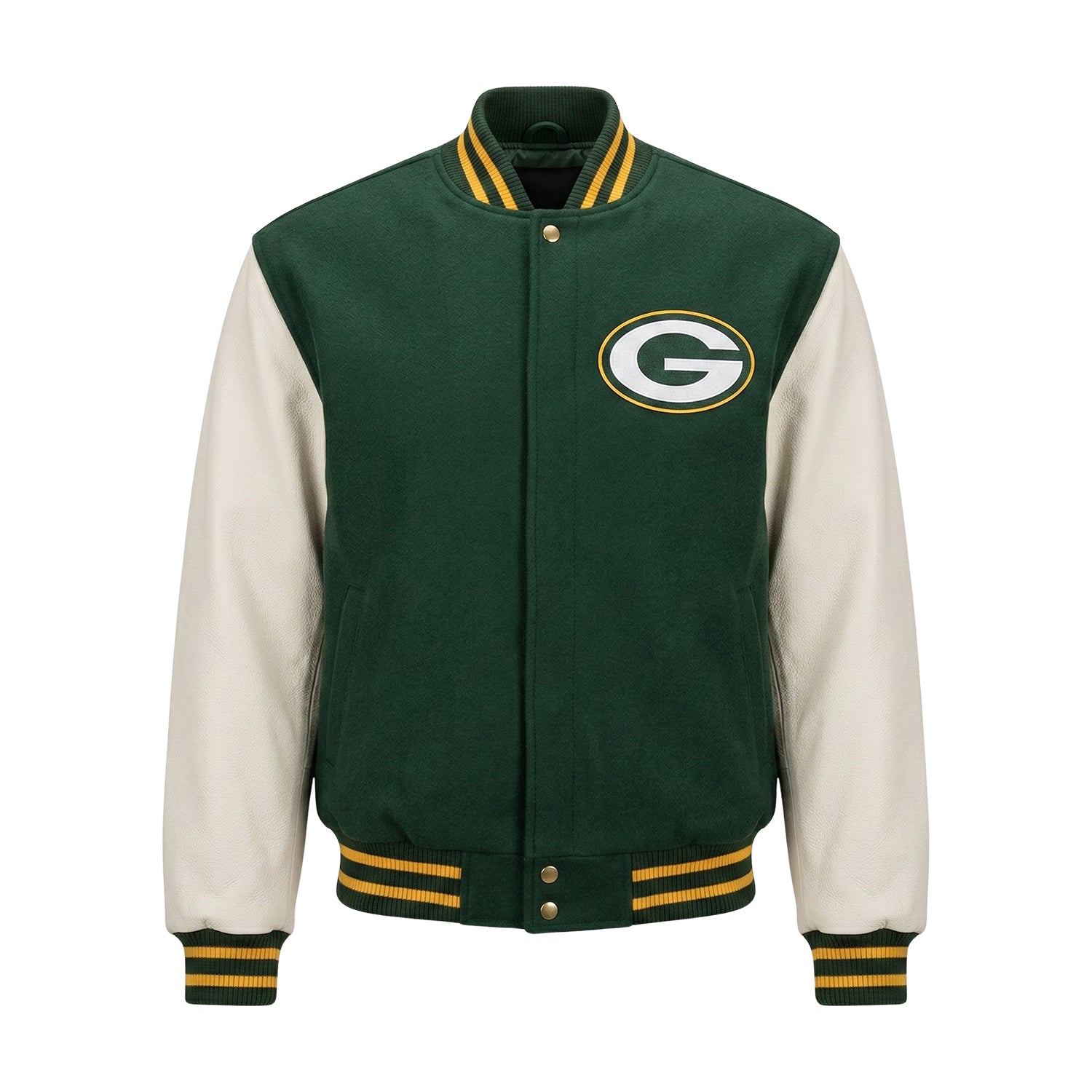 NFL Men's Green Bay Packers Green Varsity Jacket