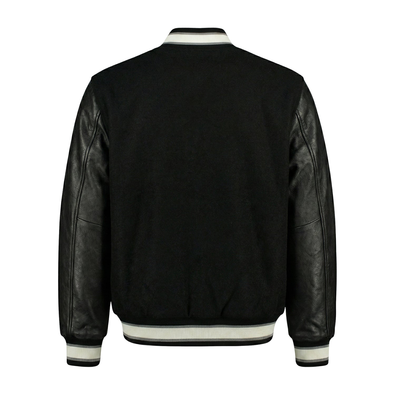 NFL Men's Oakland Las Vegas Raiders Black Varsity Jacket (Back)