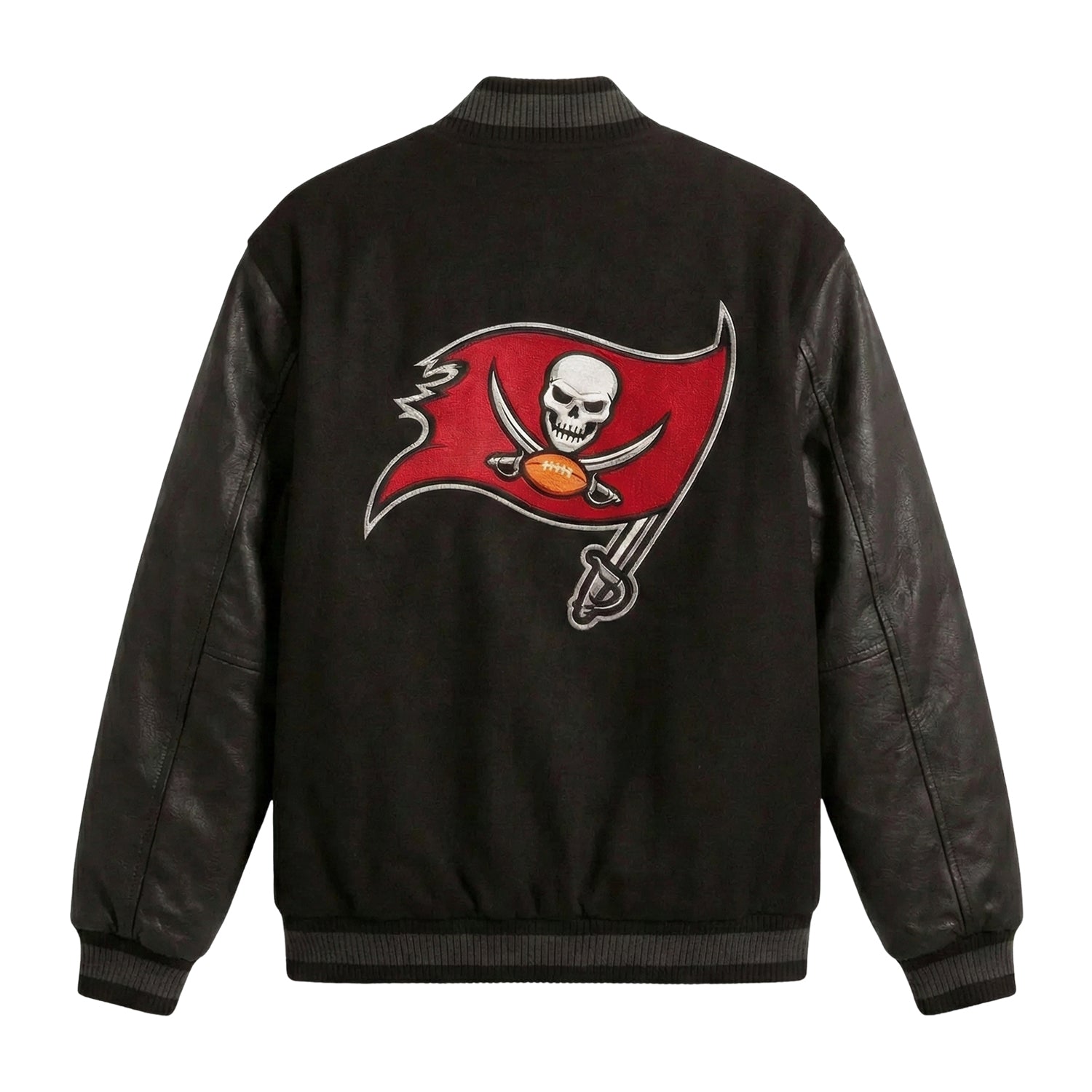 NFL Men's Tampa Bay Buccaneers Embroidered Varsity Jacket (Back)