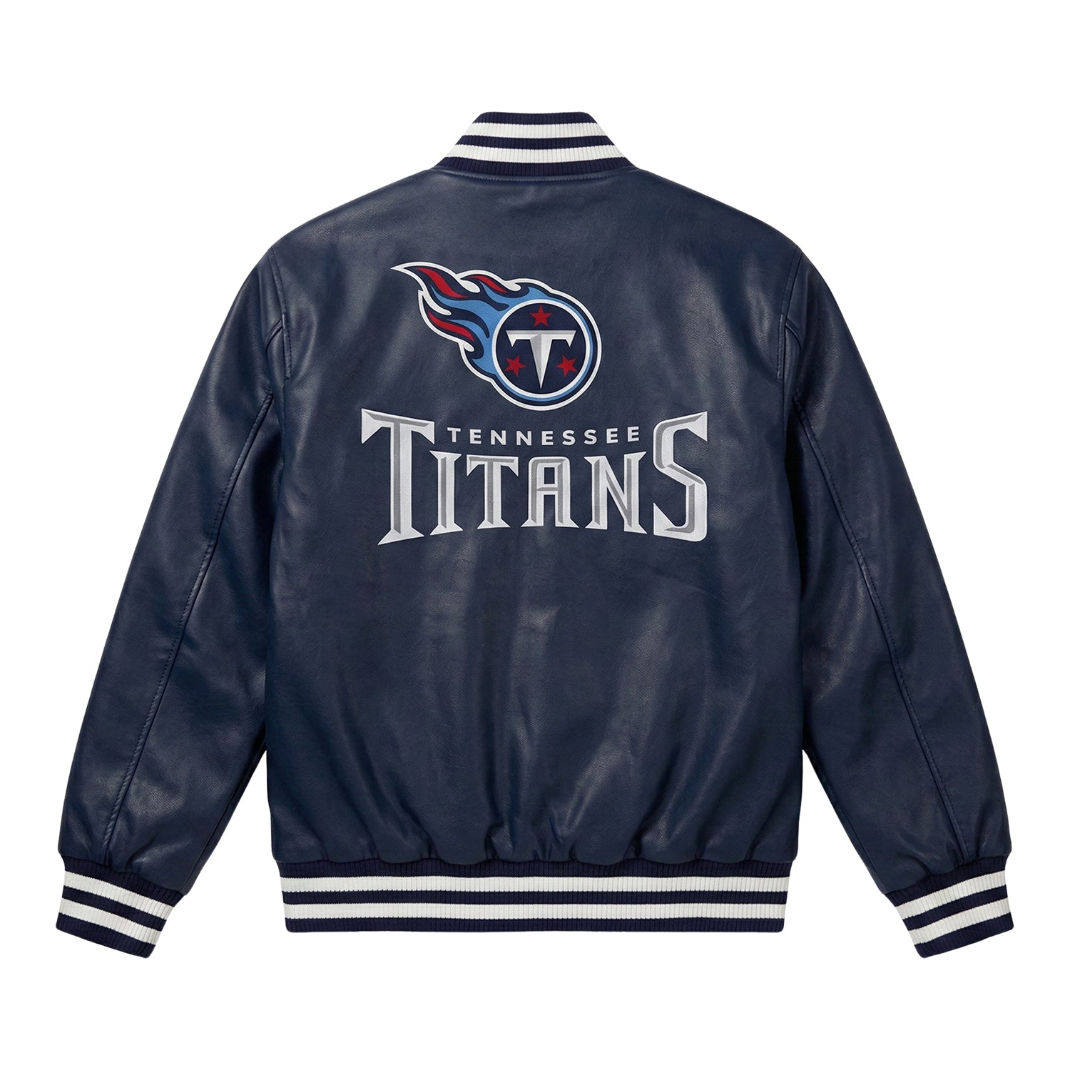 NFL Men's Tennessee Titans Leather Varsity Jacket (Back)