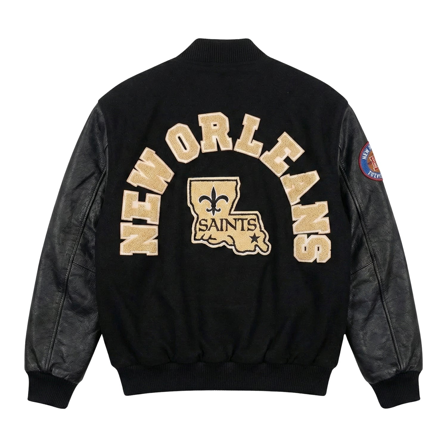 NFL Men's 80’s New Orleans Saints Varsity Jacket (Back)
