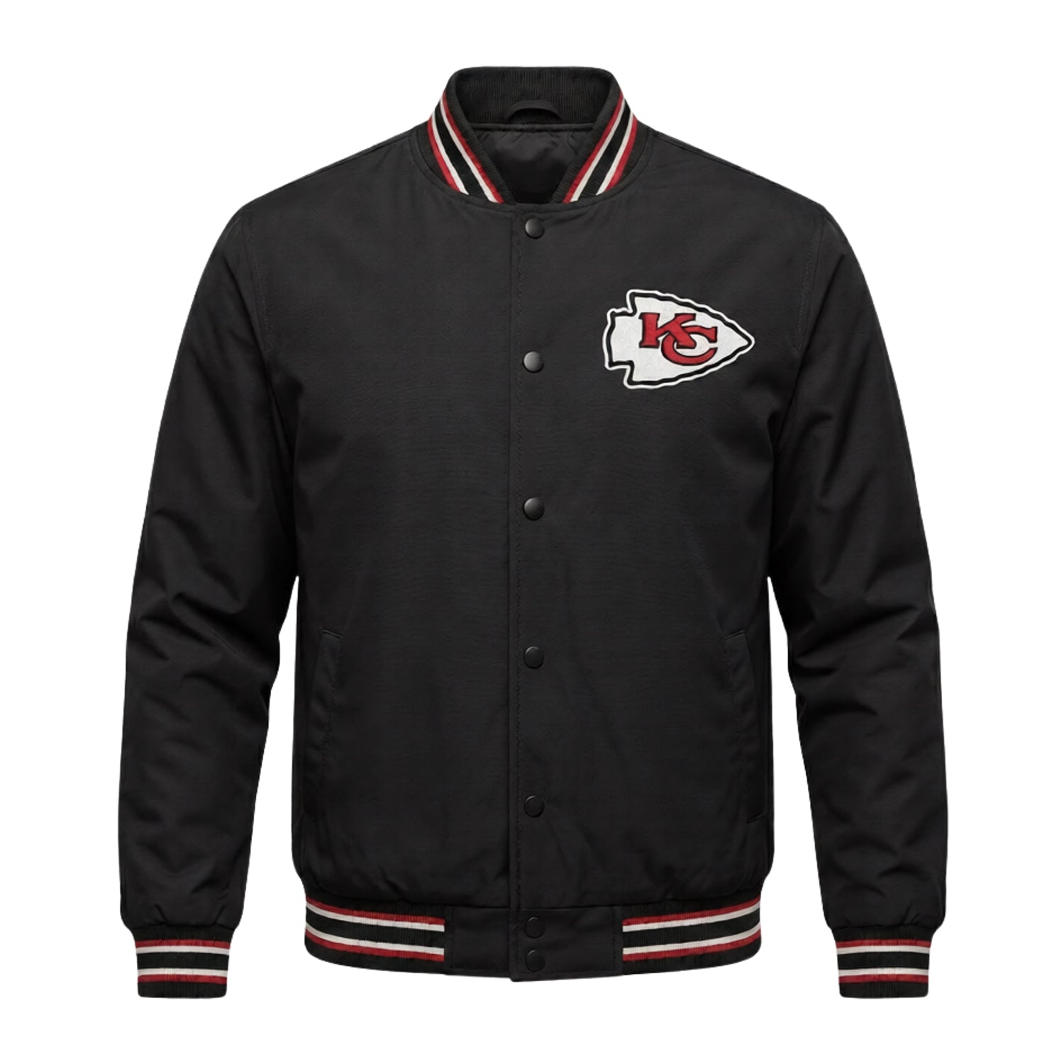 NFL Men's Kansas City Chiefs Black Varsity Jacket