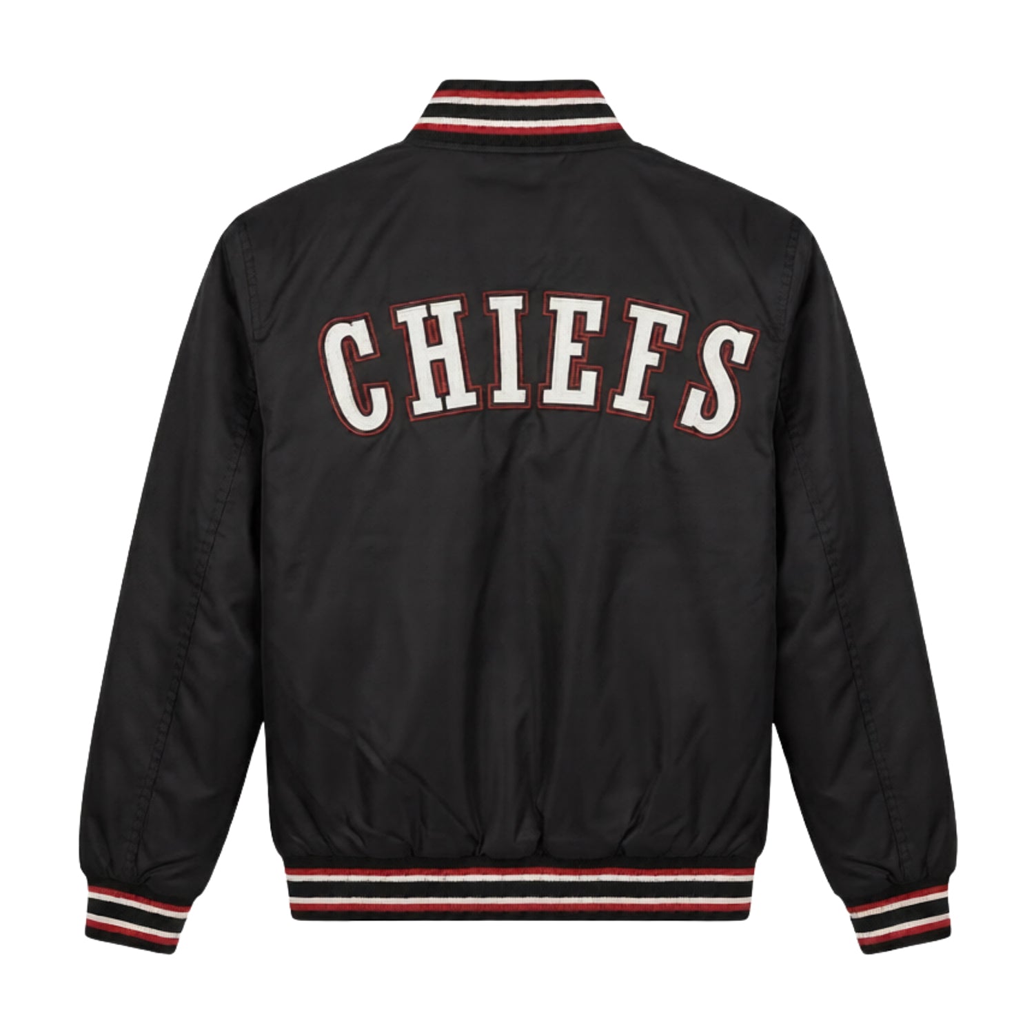 NFL Men's Kansas City Chiefs Black Varsity Jacket (Back)