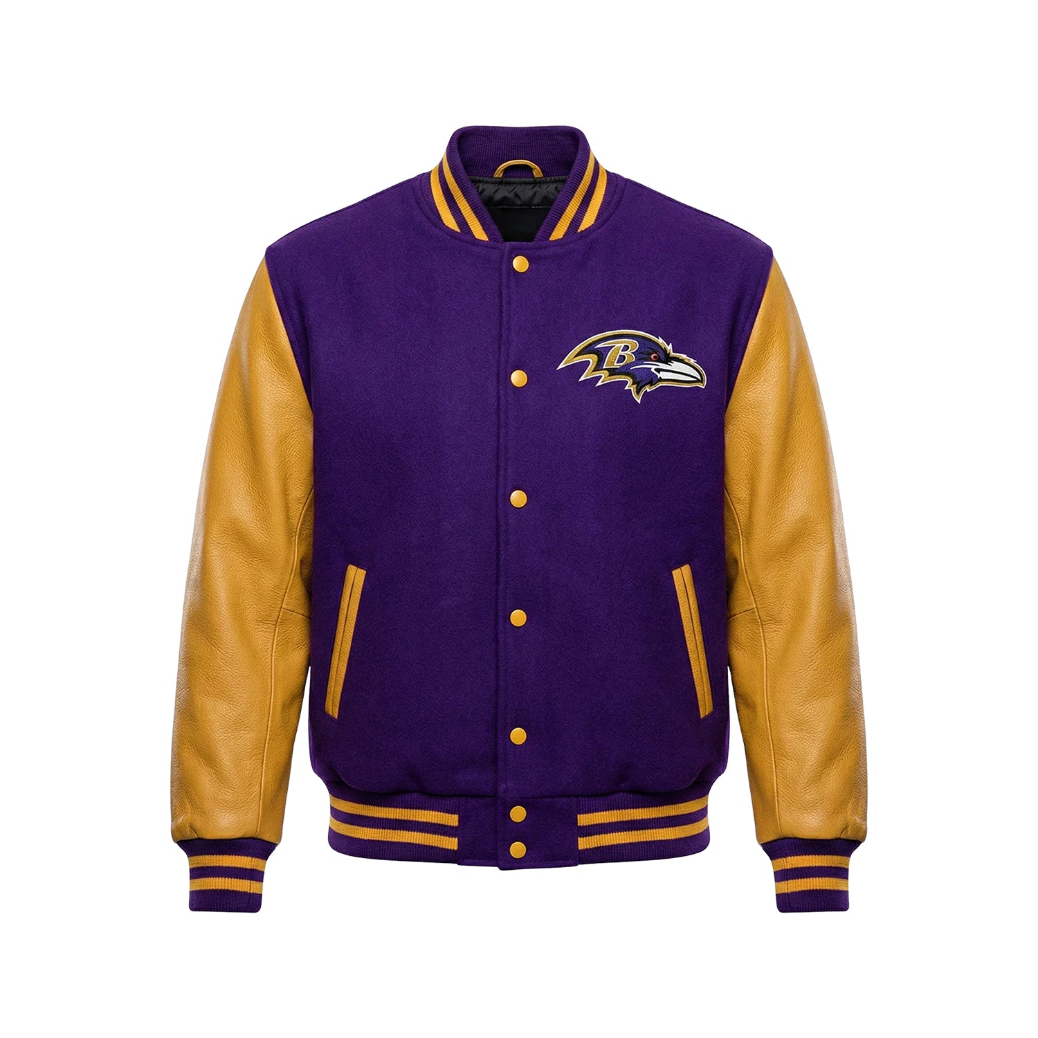 NFL Women's Baltimore Ravens Blue & Yellow Varsity Jacket