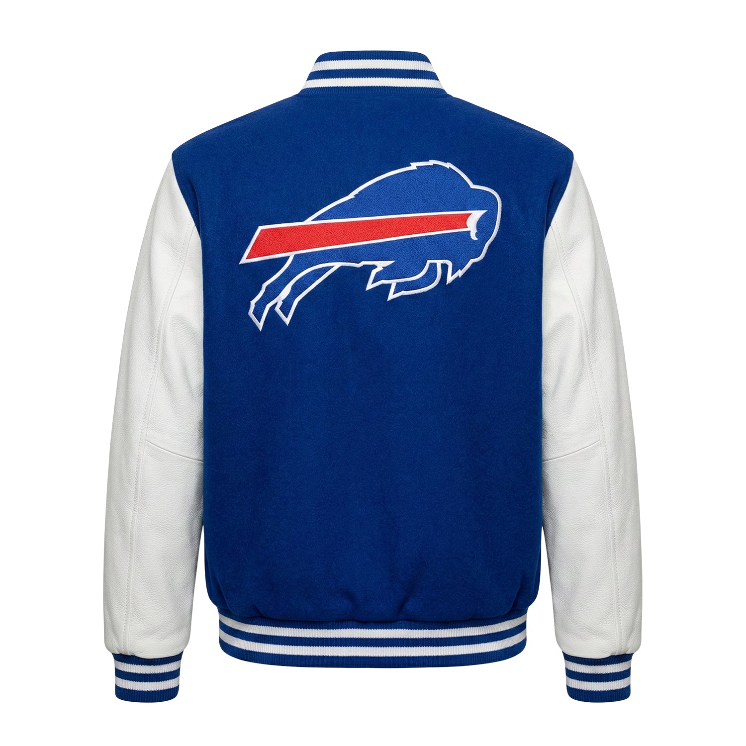 NFL Women's Buffalo Bills Blue & White Varsity Jacket (Back)