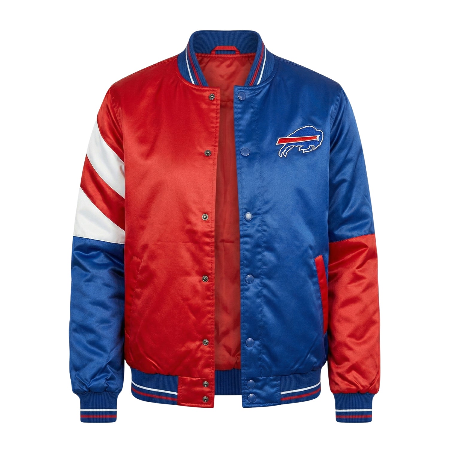 NFL Women's Buffalo Bills Red & Blue Varsity Jacket