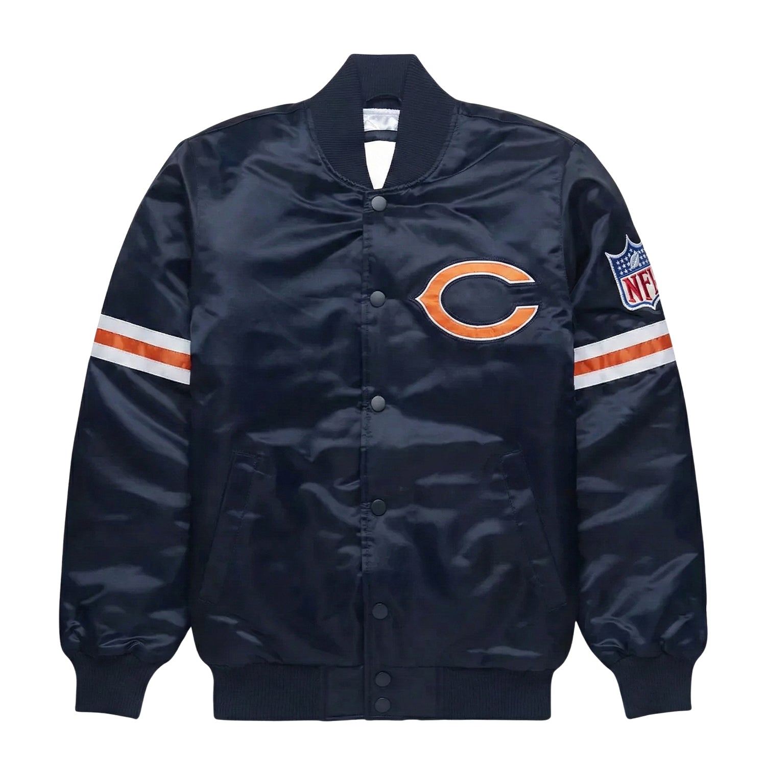 NFL Women's Chicago Bears Navy Blue Varsity Jacket