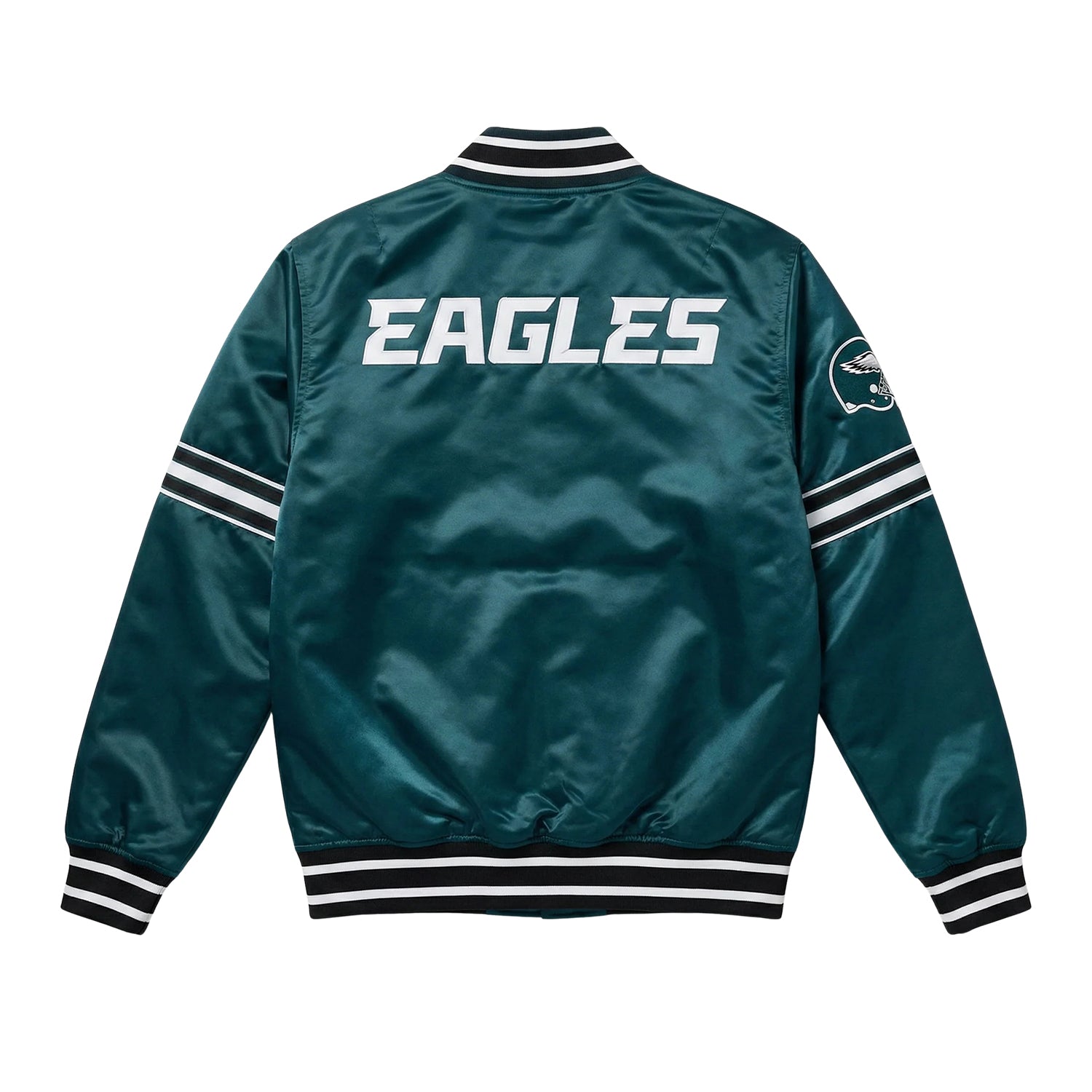 NFL Women's Philadelphia Eagles Midnight Green Varsity Jacket (Back)