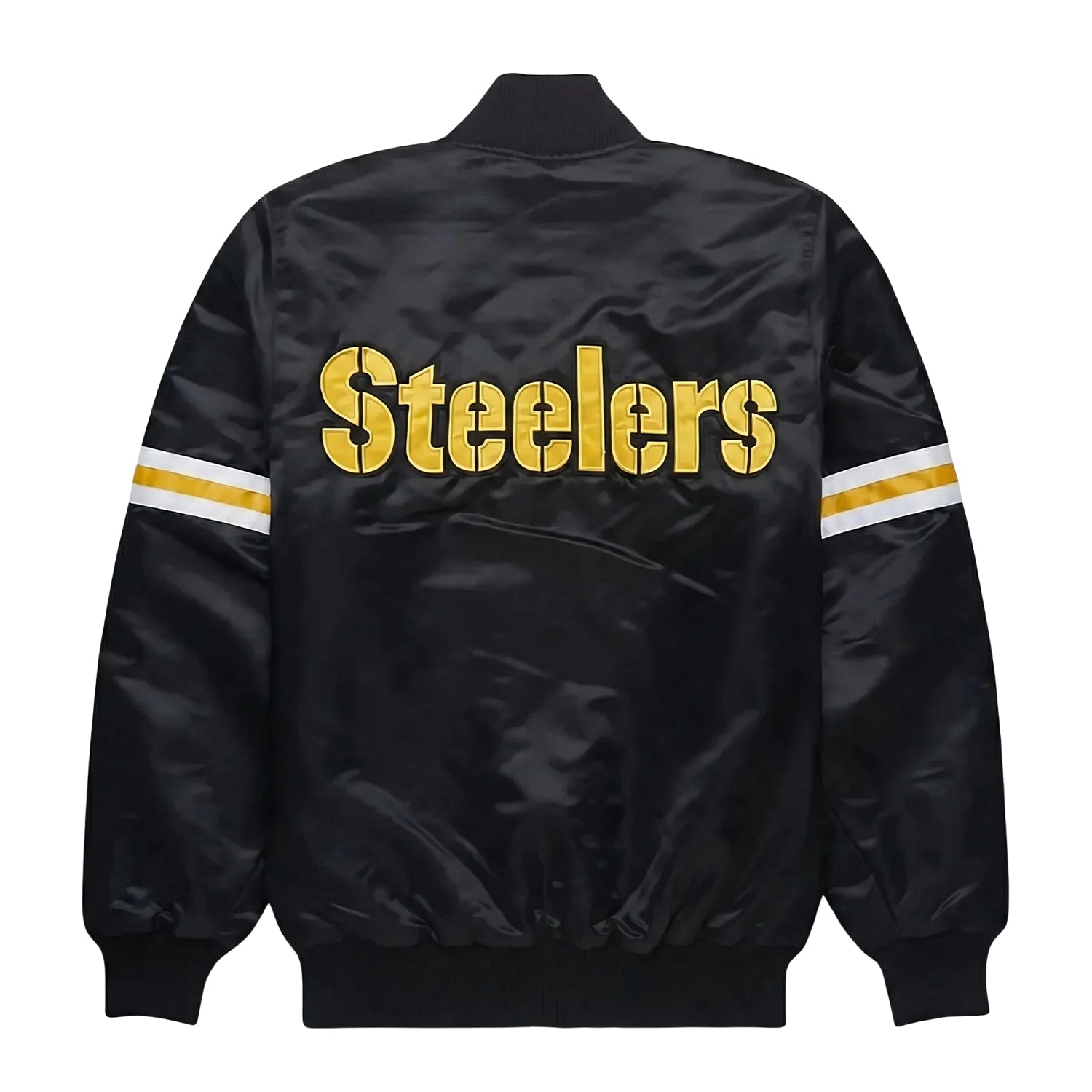 NFL Women's Pittsburgh Steelers Black Varsity Jacket (Back)