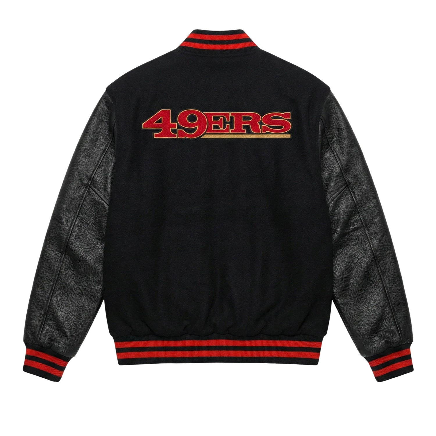 NFL Women's San Francisco 49ers Black Varsity Jacket (Back)
