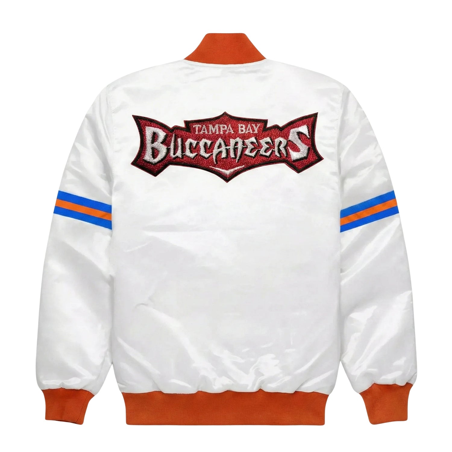 NFL Women's Tampa Bay Buccaneers White Varsity Jacket (Back)