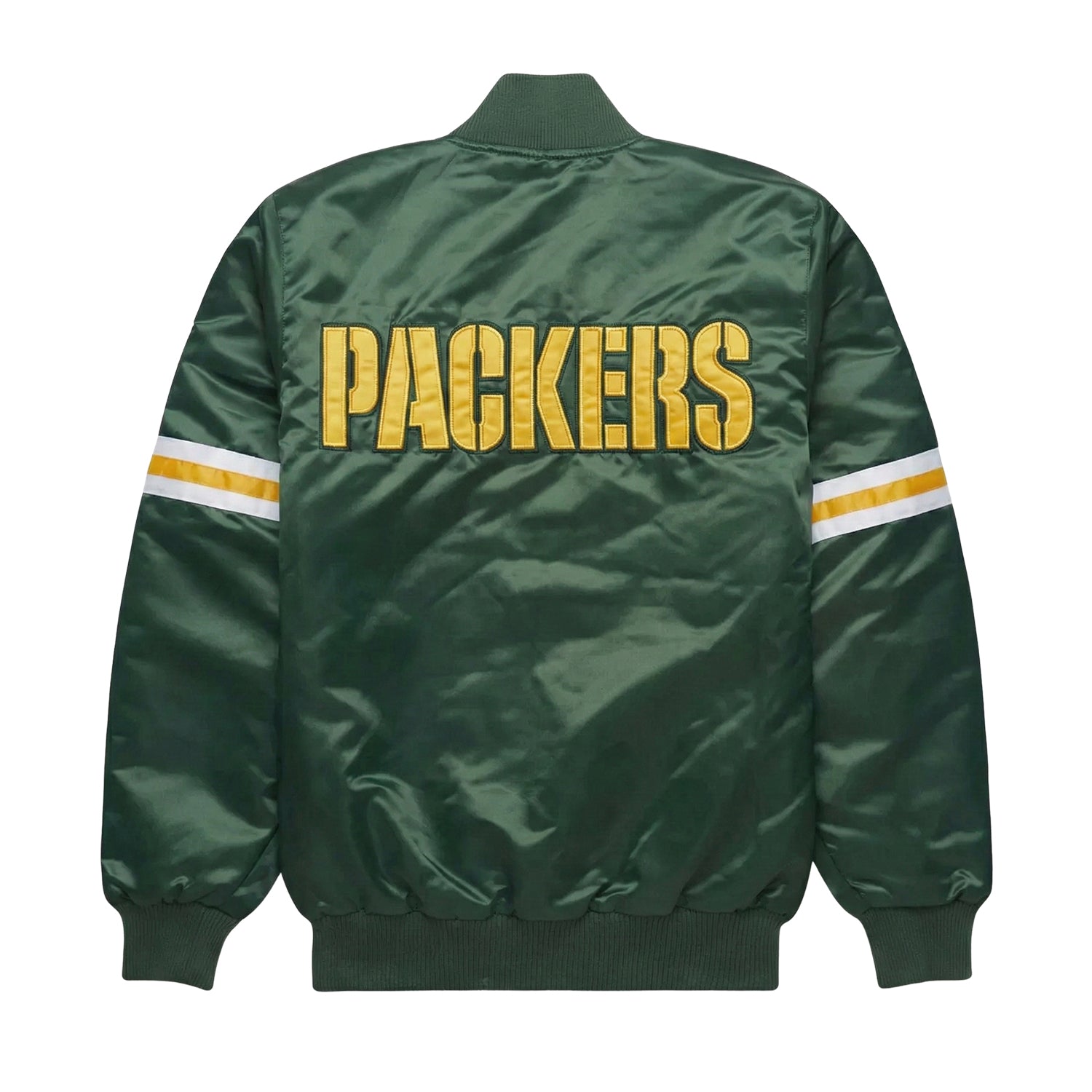 NFL Womens Green Bay Packers Green Varsity Jacket (Back)