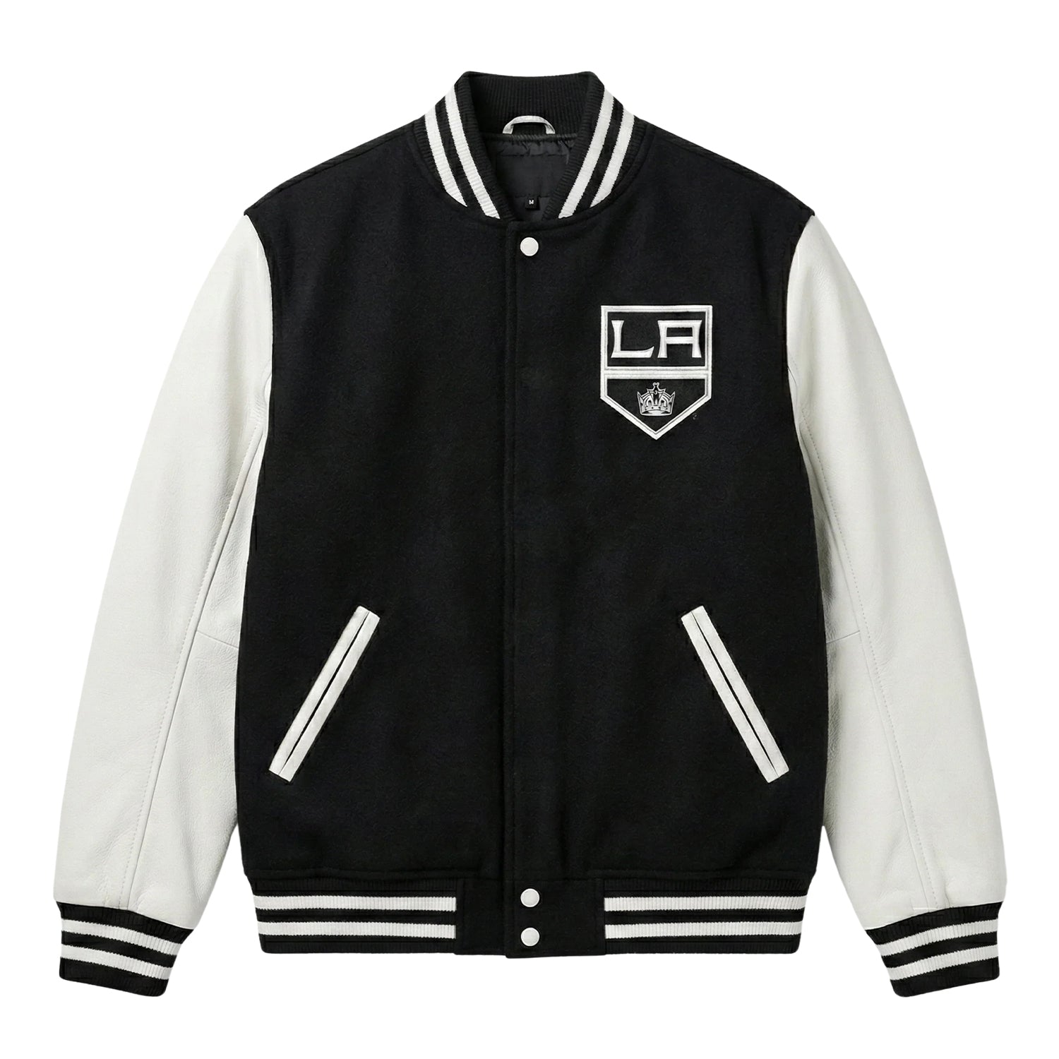 NHL Women's Los Angeles Kings black and white Varsity Jacket
