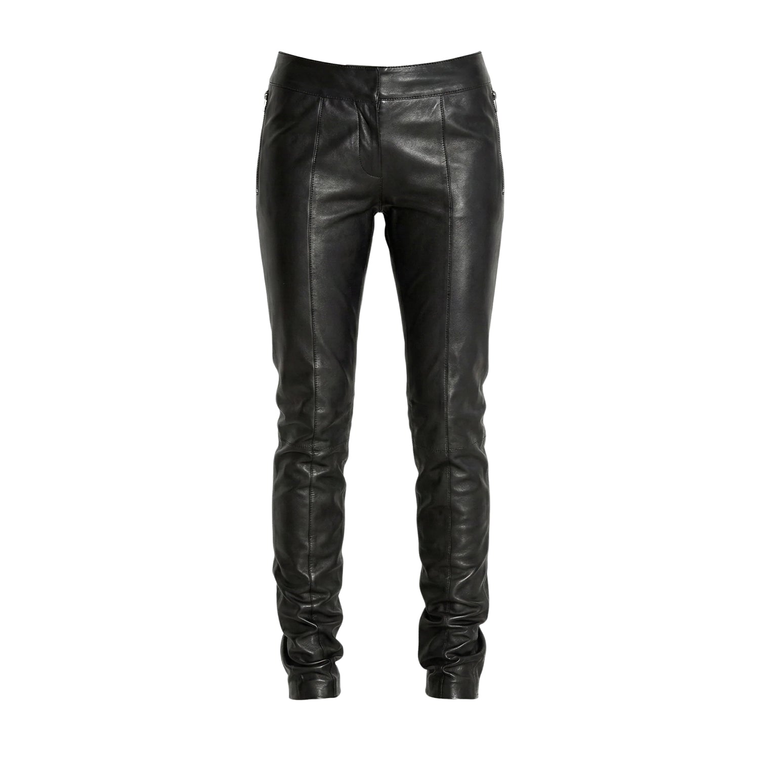 Women’s Skinny Soft Black Vegan Leather Pants
