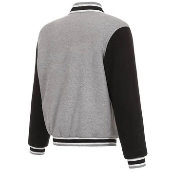 Dallas Mavericks Gray and Black Varsity Wool Jacket - NBA