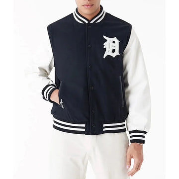 Men Detroit Tigers World Series 1984 Black Varsity Jacket  - MLB