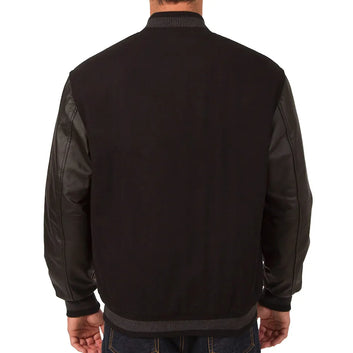 Men Edmonton Oilers Varsity Black Jacket - NHL